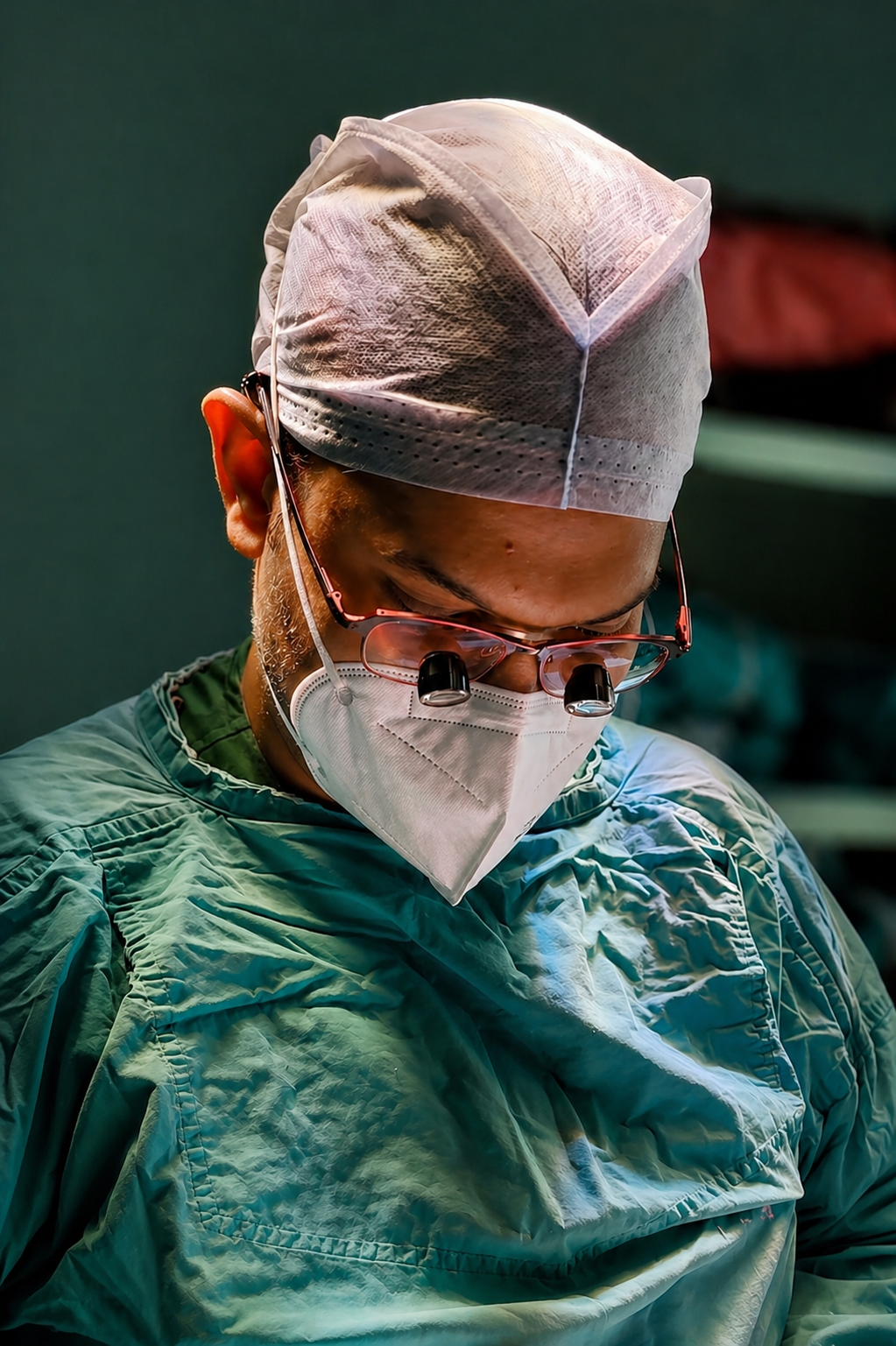 Dr. Apoorv Singh in the operating theatre
